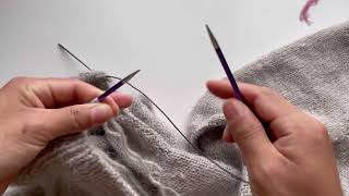 Working the Button band of Emberstone Cardigan