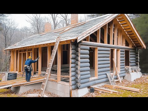 Family Transforms Abandoned Log House into Dream Home | Start to Finish by @homesteadingdays