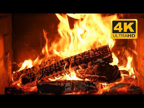 🔥 Cozy Fireplace with Crackling - Fireplace  Fire Sounds Ambience