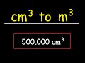 Converting Cubic Centimeters to Cubic Meters