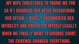 MY WIFE THREATENED TO FRAME ME FOR SA IF I DIVORCED HER AFTER DISCOVERING HER AFFAIR 