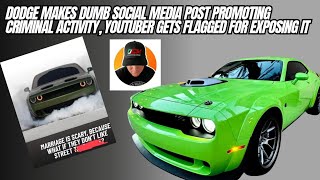 Dodge Makes Dumb Social Media Post, @ocmotivator Talks About It And Gets Video Taken Down SMH