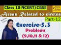 Circle and Triangle Area Problems