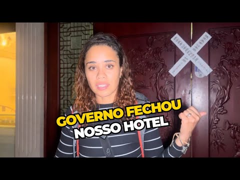🇨🇳 Nosso hotel foi interditado na China! Com as nossas coisas dentro