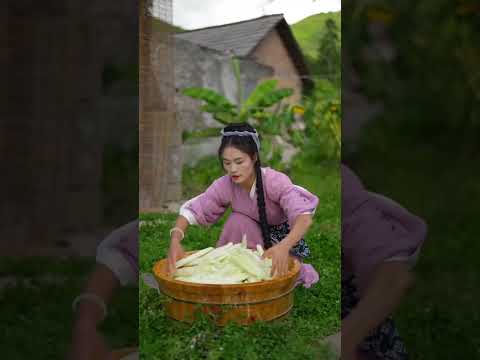 Traditional Chinese Craft | Preserved Old Cucumber for Seasonal Dishes #handmade #handcraft