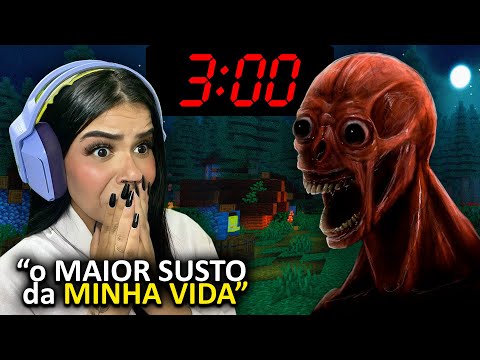 SOBREVIVI 3:00 DA MADRUGADA ao mod MAIS ASSUSTADOR DO MINECRAFT!!