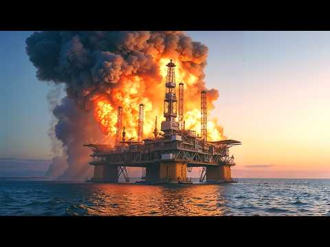 First footage: Ukrainian drones strike Russian gas platform!