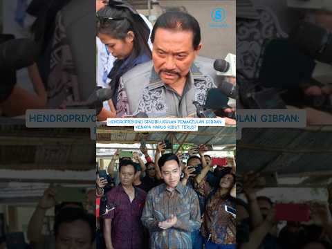 HENDROPRIYONO SINDIR USULAN PEMAKZULAN GIBRAN:KENAPA HARUS RIBUT TERUS?#purnawirawan#purnawirawantni
