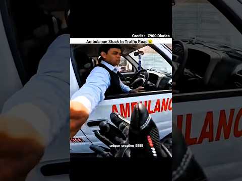 Ambulance stuck in Traffic #motovlog #trending #funny #bikelover #comedy #rider #viral #shorts #vlog