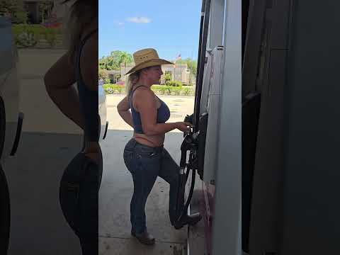 what's better a chevy or a Ford #liftedtruck #chevy #ford #wranglerjeans #gasstation