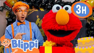 Elmo Surprise Birthday SPECIAL! Blippi's Sesame Street Party! | Educational Videos for Toddlers