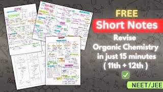 Revise ORGANIC CHEMISTRY in just 15 minutes😱✅ | Free Handwritten Short Notes  #ad #neet #jee #notes
