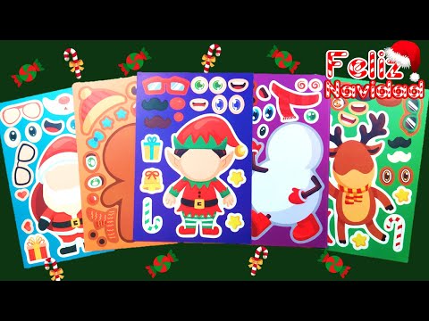 Sticker de Navidad | Rompecabezas de pegatinas | 🎅⛄🎄🦌