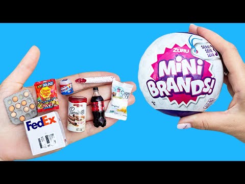 Unboxing mini brands and How to make Easy Miniature crafts !!!