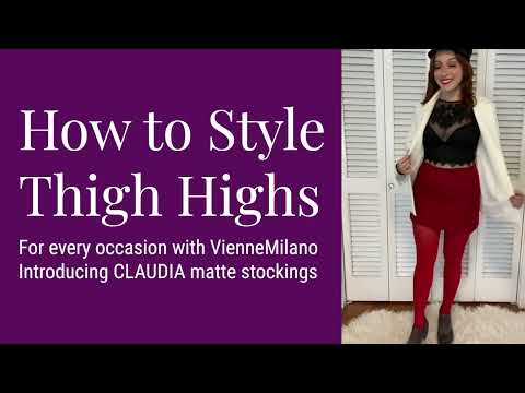 How to Wear Thigh Highs for every Occasion with VienneMilano: Red stockings