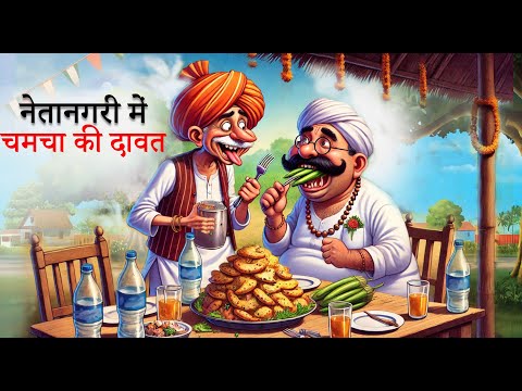 नेता नगरी मै चमचा सिंह की दावत | Neta nagri m chamcha singh ki dawat | Hindi Kahani