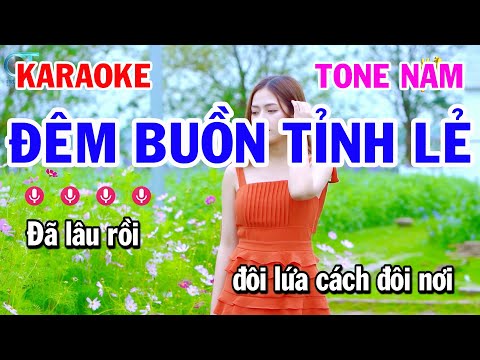 Đêm Buồn Tỉnh Lẻ Karaoke Tone Nam Nhạc Trữ Tình