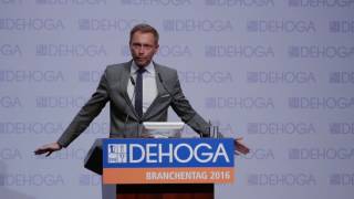 DEHOGA-Branchentag 2016: Christian Lindner Bundesvorsitzender FDP