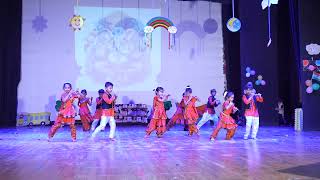 Rangoli Annual event 2024, Rangoli pre-school, Himmatnagar. Vo krishna hai by our Sr. kg Students.