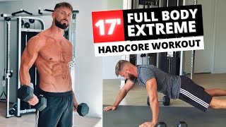 17MIN FULL-BODY EXTREME CHALLENGE (& Fat Burner) / HARDCORE WORKOUT