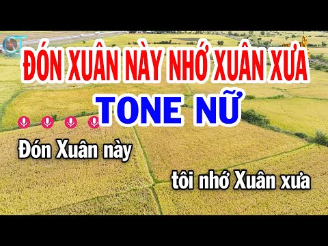 Karaoke Đón Xuân Này Nhớ Xuân Xưa Tone Nữ ( Cm ) Nhạc Xuân Mới | Karaoke Tuấn Kiệt