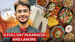 Karachi VS Lahore Food comparison | Breakfast To Dinner 🍽️ | Janibhaivlogs