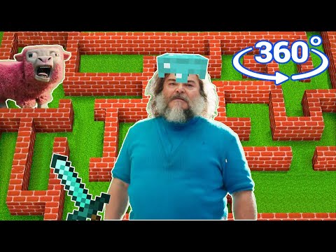 STEVE From Minecraft Trailer Chasing Us in  MAZE - Minecraft 360!