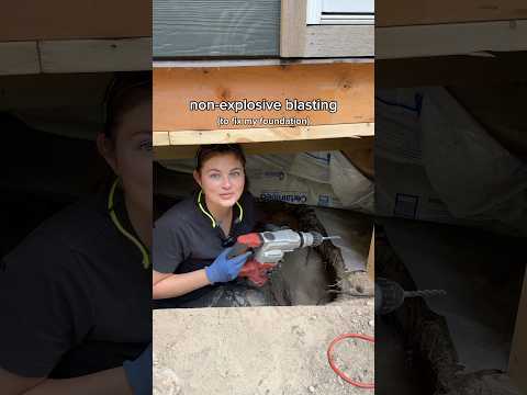 Non explosive demolition, cracking rocks with dexpan so I can build a new foundation post