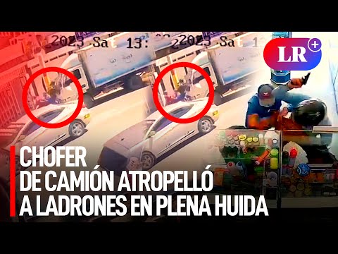 CHOFER de camión ATROPELLÓ a 3 LADRONES que HUÍAN tras ASALTAR una botica en Huancayo | #LR