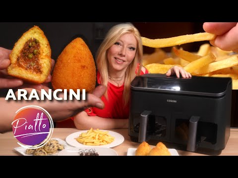 A Tavola con 😍 FLAVIA e con COSORI - Arancini, Arrosticini, Patatine 🍟 - FRIGGITRICE AD ARIA