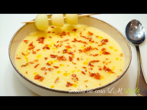 ¡Sopa fría de melón lista en minutos y perfecta para el verano!