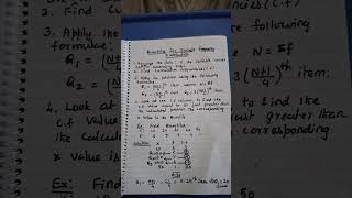 Quartiles for Discrete frequency distribution