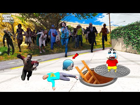 GTA 5 | SHINCHAN SAVED FRANKLIN | BIGGEST ZOMBIE APOCALYPSE IN GTA 5