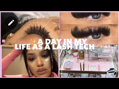 A DAY IN THE LIFE OF A LASH TECH YOUTUBER VLOG| LASH...