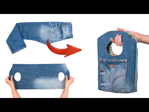 Best trick to sew a DIY bag from old jeans quickly! Miarti👜✂️