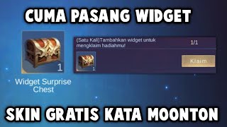 SKIN GRATIS CUMA PASANG WIDGET DI HP KALIAN ? MLBB X SPONGEBOB & CARA KLAIM SKIN LESLEY MIOWKIN