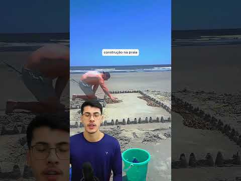 ele fez uma pista de golf apenas utilizando a areia da praia #praia #mar #areia #brincadeira