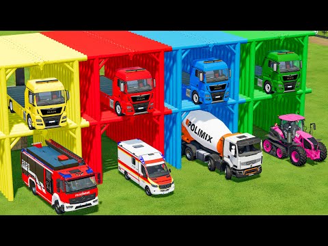 TRANSPORTING OF COLORS ! POLICE CARS AMBULANCE CARS FIRE TRUCKS ! FS 22