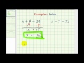 Solving One Step Equations with Whole Numbers