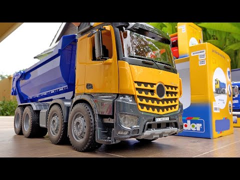 Unboxing BRUDER Car Toy with How to Use Construction Trucks