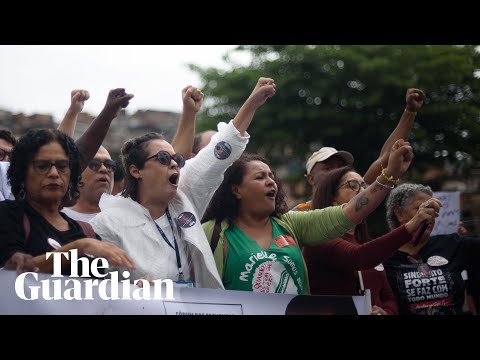 YouTube video thumbnail: Thousands Join Protests in Rio Favela After Deadliest Ever Police Raid