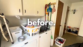 dramatic laundry room makeover on a tight budget! | DIY Laundry Room Makeover