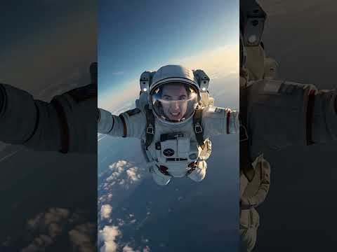 Astronaut jumped from space  #movie #space #astronaut #moon #interstellar #nasa