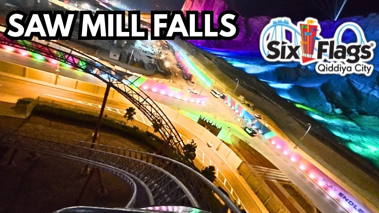 Saw Mill Falls 4K On Ride POV - Six Flags Qiddiya City