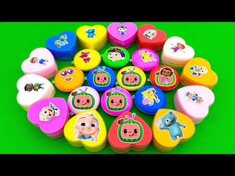 Rainbow Eggs - Looking Cocomelon, pinkfong, numberblocks in cakes. #satisfying asmr mixing slime