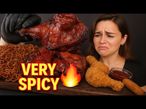 dave's hot fried chicken 🌶️🔥 #mukbang