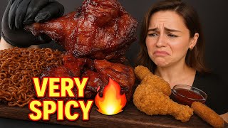 dave's hot fried chicken 🌶️🔥 #mukbang
