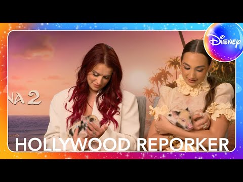 Hollywood Reporker 🐷🎤 | Moana 2 Stars Get Interviewed by Baby Pigs! | Disney UK