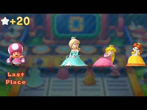 Mario Party 10 - Rosalina vs Peach vs Daisy vs Toadette - Haunted Trail