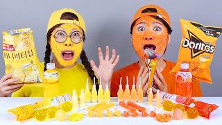 Món tráng miệng màu vàng VS Món tráng miệng cam Thử thách DONA